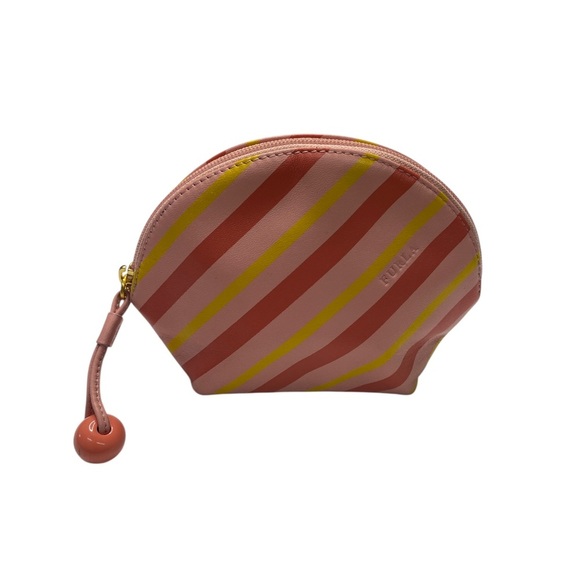 Furla Handbags - Furla Pink and Yellow Cosmetic Bag with Vintage Charm